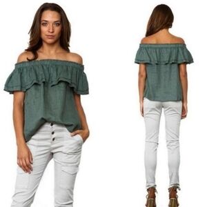 Young Fabulous and Broke Birdy Linen Blouse Medium